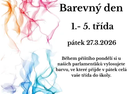 Barevný den pro 1. stupeň 27.3.