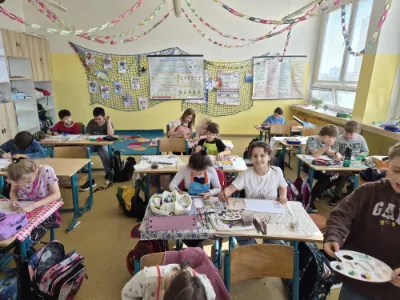 3.A tvořila na téma Můj pokojíček