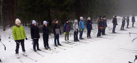 1. den lyžařského výcviku 