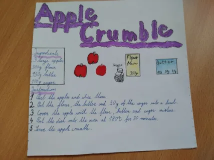 We Are Baking Apple Crumble!