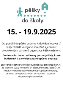 Nezapomeňte chodit pěšky 