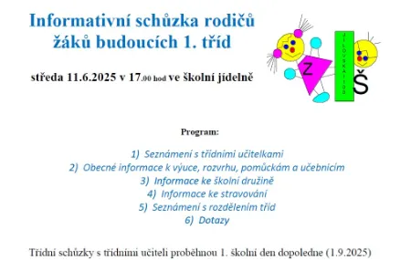 Schůzka rodičů budoucích prvňáčků